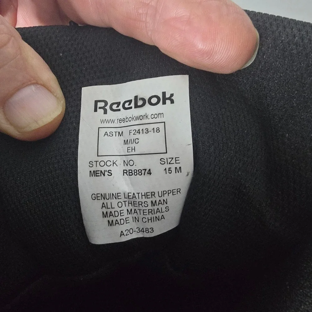 Reebok Rapid Response Mens Stealth Tactical Boot Side Zipper Composite Toe 15M